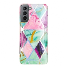 Deksel Til Samsung Galaxy S21 FE Glitter Design Marmor