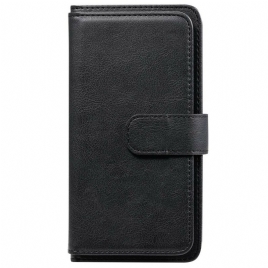 Folio Deksel Til Samsung Galaxy S21 FE Faux Leather 10 Kortholder