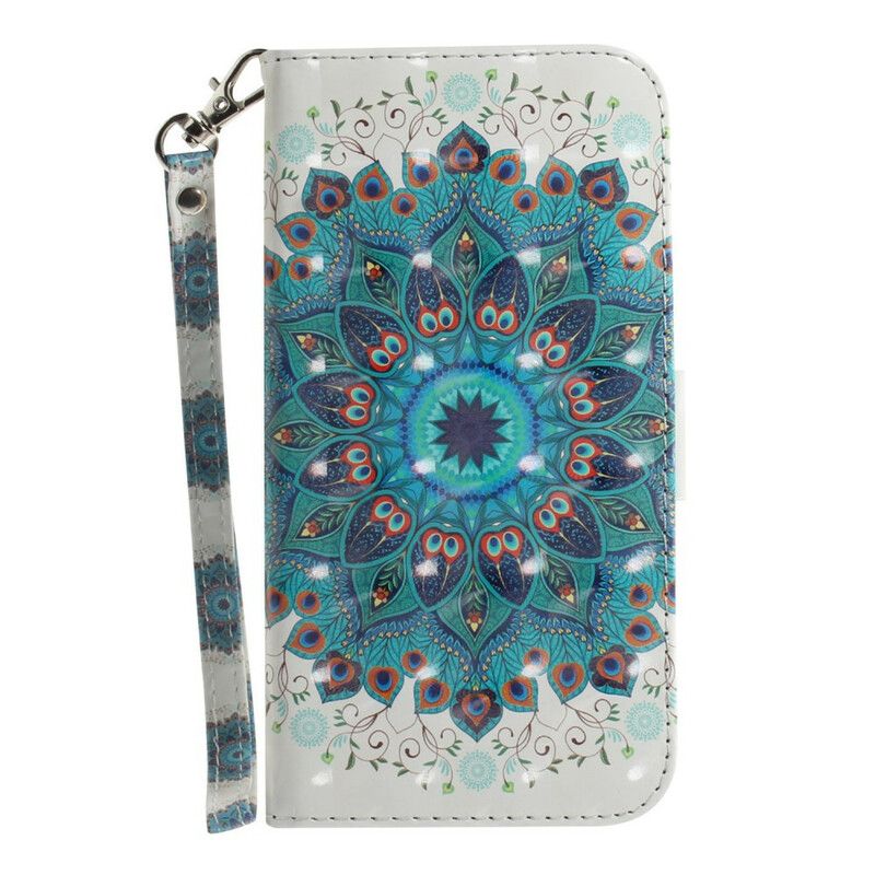 Folio Deksel Til Samsung Galaxy S21 FE Med Kjede Masterful Strappy Mandala