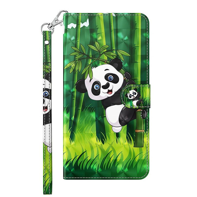 Folio Deksel Til Samsung Galaxy S21 FE Panda Og Bambus