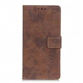 Folio Deksel Til Samsung Galaxy S21 FE Vintage Skinneffekt