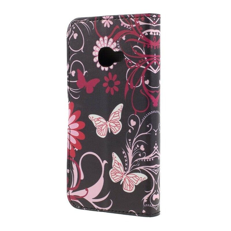 Lærdeksel Til Samsung Galaxy XCover 4 / 4S Sommerfugler Og Blomster