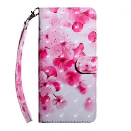 Folio Deksel Til Samsung Galaxy A51 5G Rosa Blomster