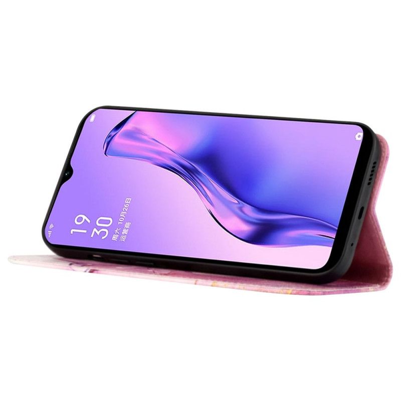 Folio Deksel Til Oppo Reno 7 Med Kjede Reimmarmor