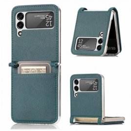 Deksel Til Samsung Galaxy Z Flip 3 5G Folio Deksel Leather Texture Card Holder