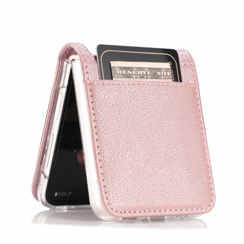 Deksel Til Samsung Galaxy Z Flip 3 5G Folio Deksel Leather Texture Card Holder