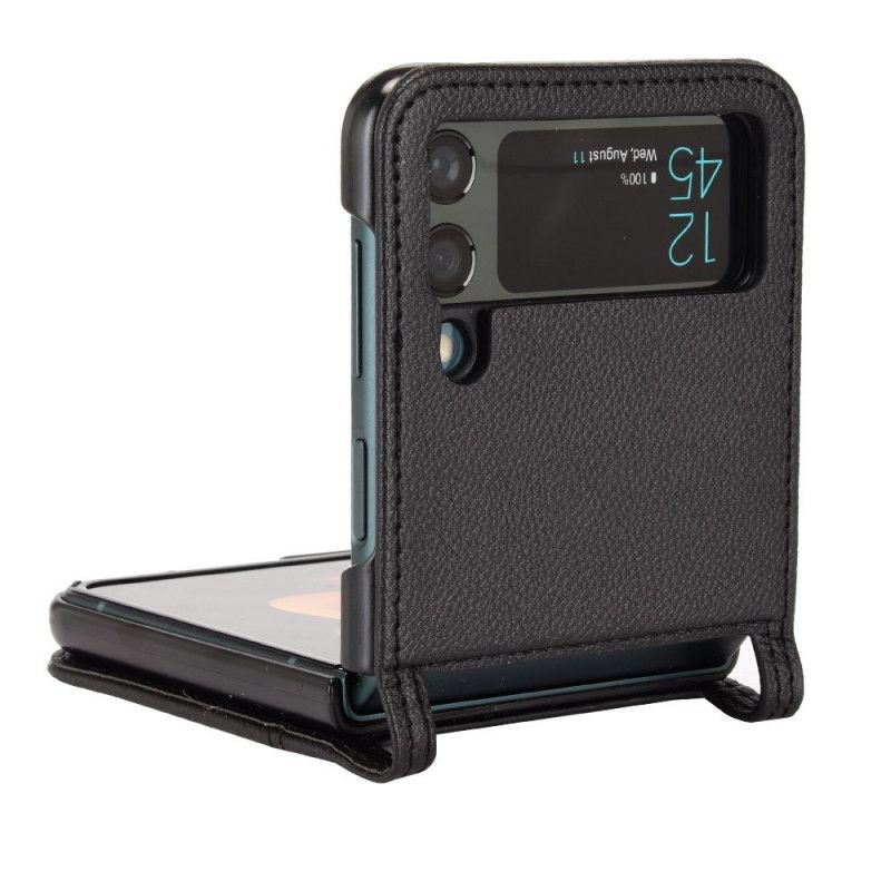 Deksel Til Samsung Galaxy Z Flip 3 5G Folio Deksel Litchi Leather Style Kortholder