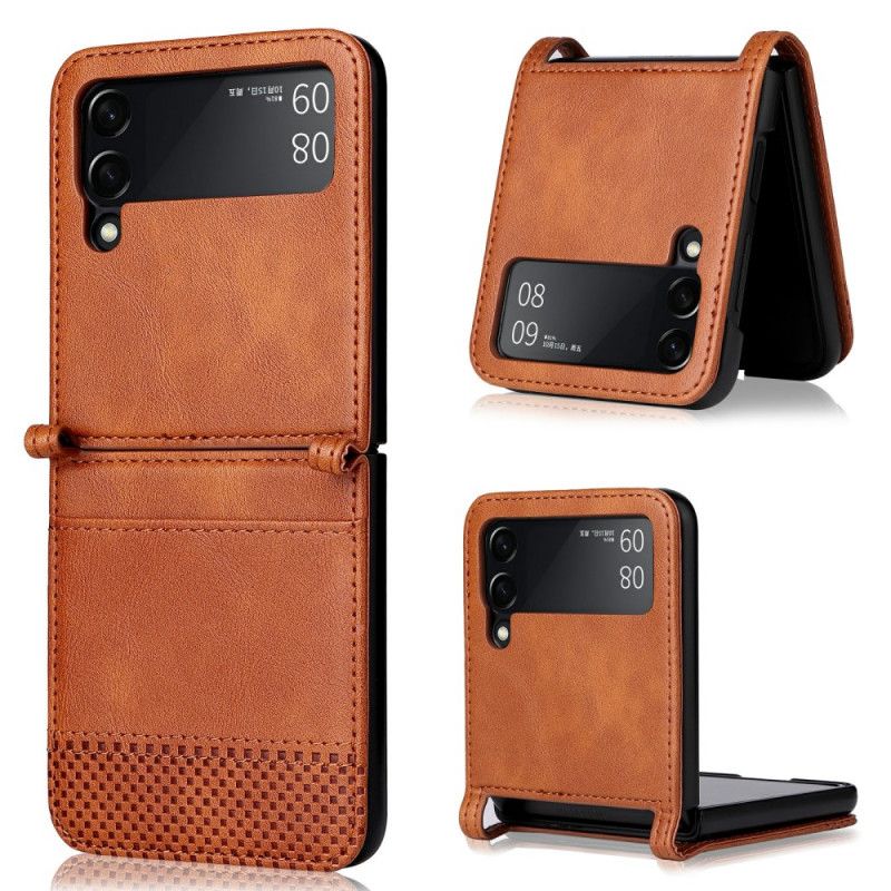 Mobildeksel Til Samsung Galaxy Z Flip 3 5G Folio Deksel Vintage Leather Style Card Holder