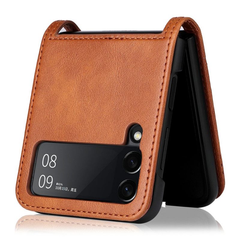 Mobildeksel Til Samsung Galaxy Z Flip 3 5G Folio Deksel Vintage Leather Style Card Holder