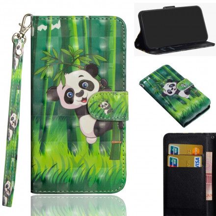 Folio Deksel Til Xiaomi Redmi 6A Panda Og Bambus