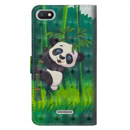 Folio Deksel Til Xiaomi Redmi 6A Panda Og Bambus