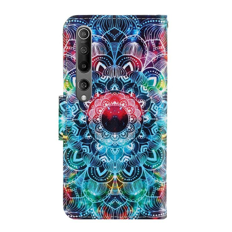 Folio Deksel Til Xiaomi Mi 10 / 10 Pro Med Kjede Flashy Strappy Mandala