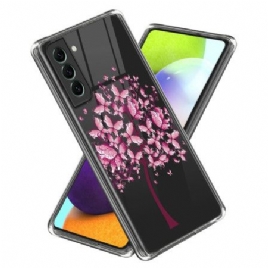 Deksel Samsung Galaxy S24 5g Gjennomsiktige Rosa Blomster