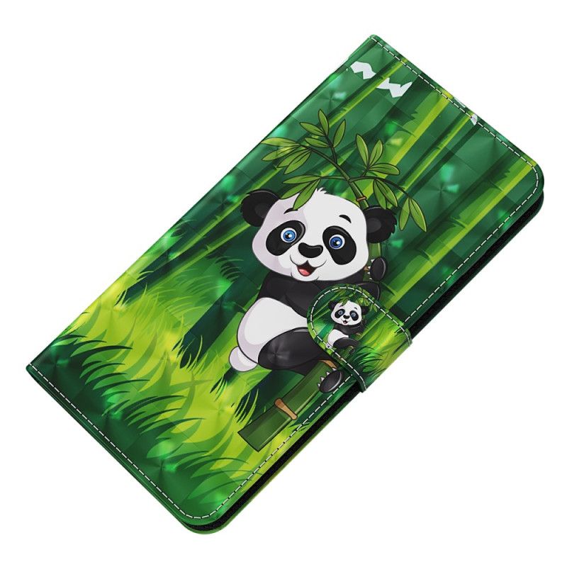 Folio Deksel Samsung Galaxy S24 5g Bambus Panda Med Stropp Beskyttelse Deksel