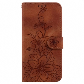 Folio Deksel Samsung Galaxy S24 5g Stropp Floral