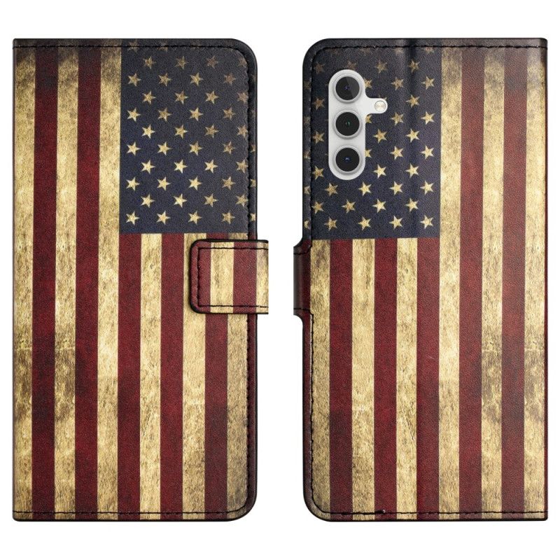 Folio Deksel Samsung Galaxy S24 5g Vintage Amerikansk Flagg