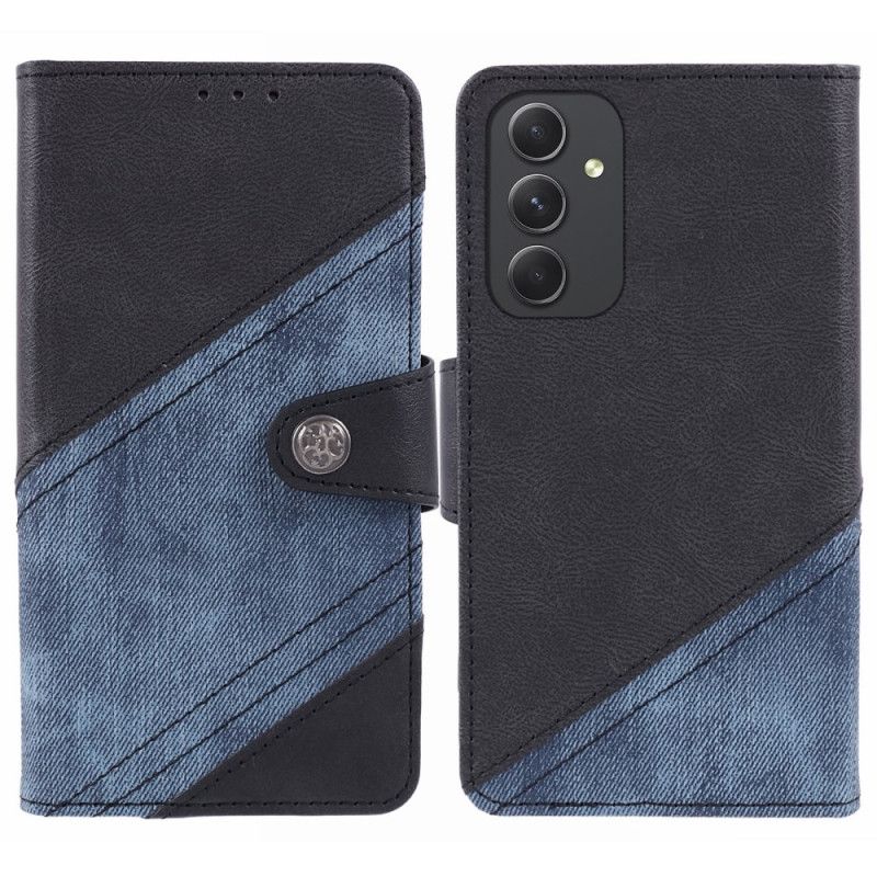 Folio Deksel Til Samsung Galaxy S24 5g Tofarget Jeansstil