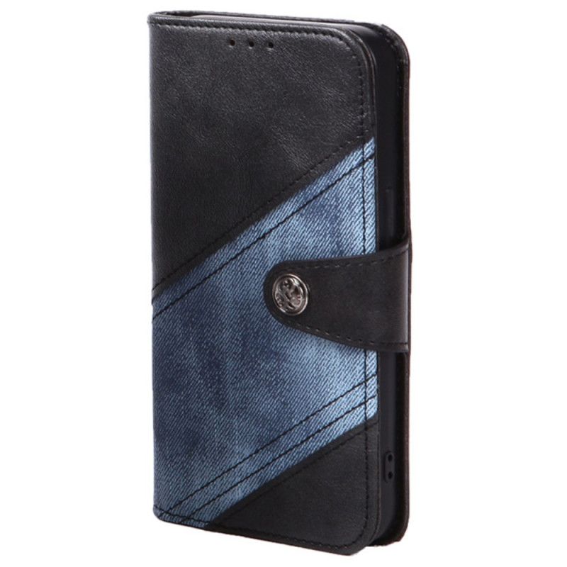 Folio Deksel Til Samsung Galaxy S24 5g Tofarget Jeansstil