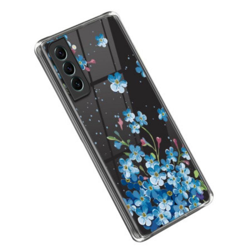 Deksel Til Samsung Galaxy S23 5G Blå Blomster