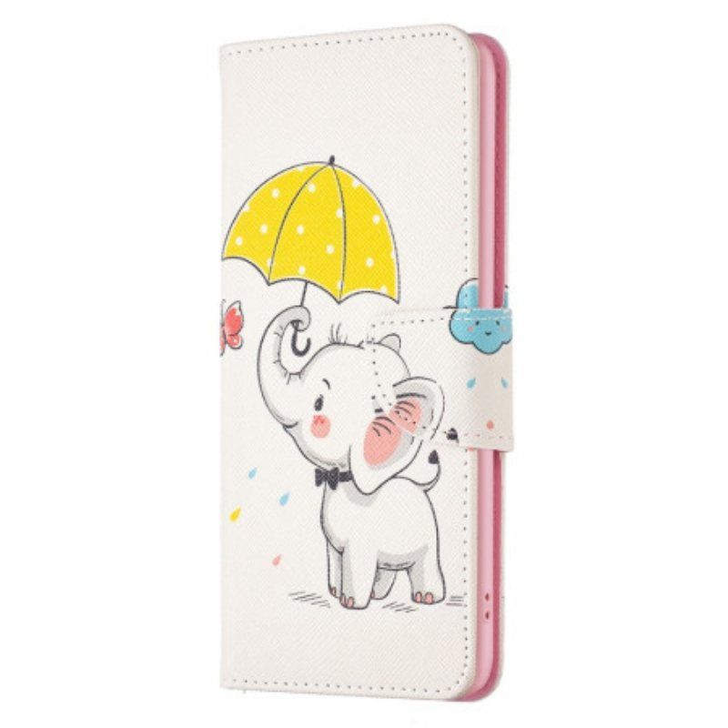 Folio Deksel Til Samsung Galaxy S23 5G Baby Elefant