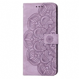 Folio Deksel Til Samsung Galaxy S23 5G Med Kjede Strappy Mandala