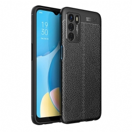 Deksel Til Oppo A16 / A16s Dobbel Linje Litchi Leather Effect