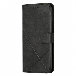 Folio Deksel Til Oppo A16 / A16s Geo X Design Leather Style