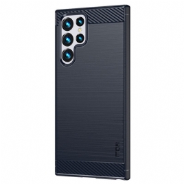 Deksel Til Samsung Galaxy S23 Ultra 5G Mofi Børstet Karbonfiber