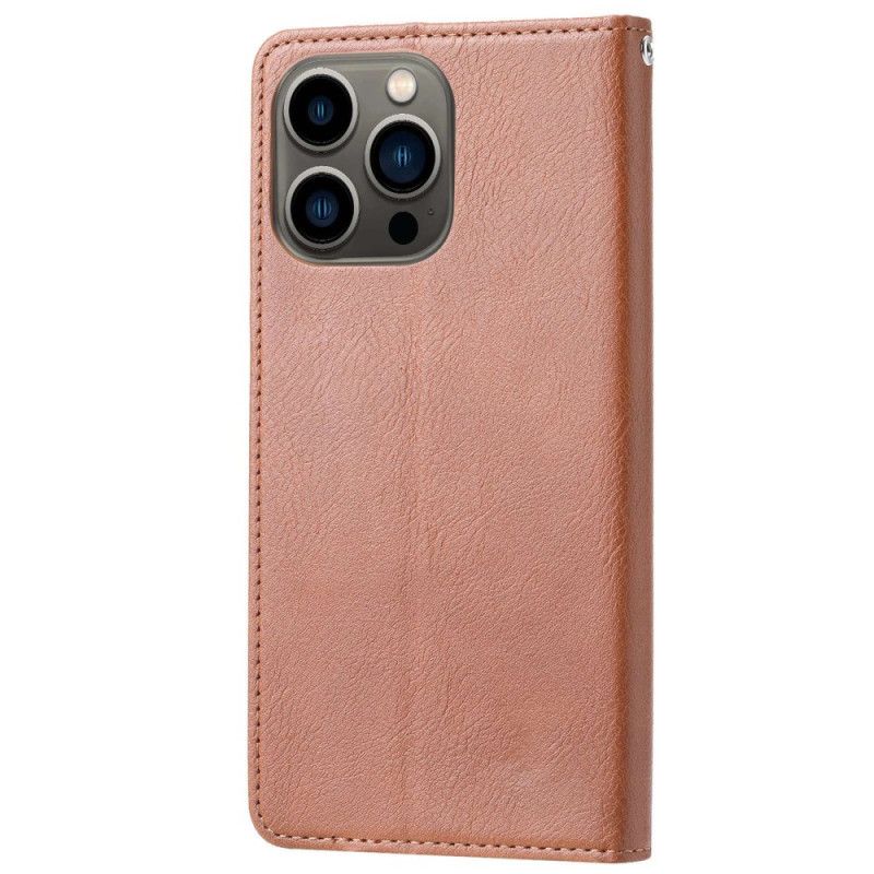 Beskyttelse Deksel Til iPhone 14 Pro Max Folio Deksel Faux Leather Card Holder