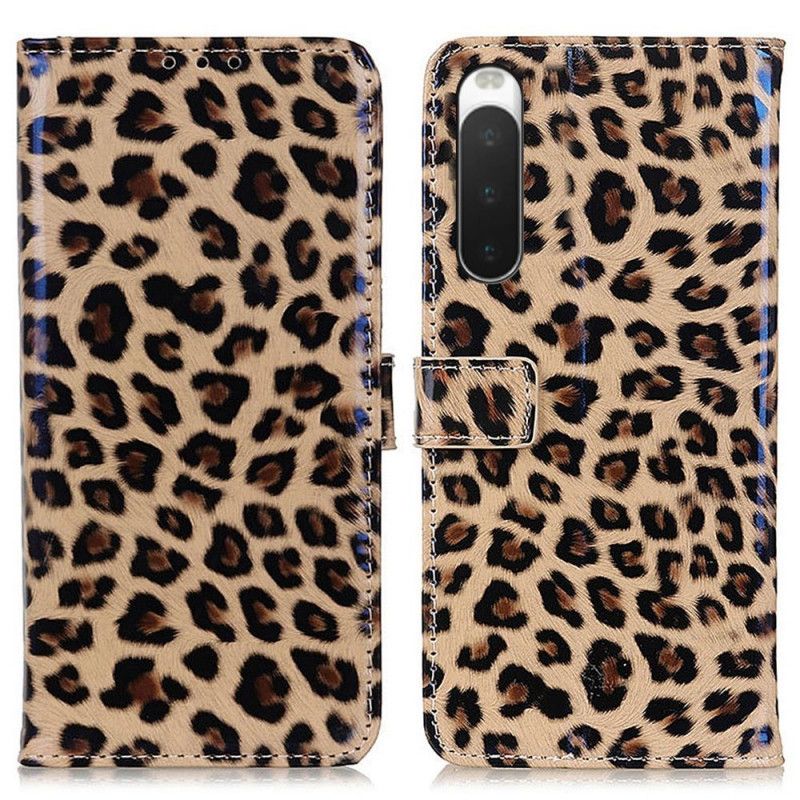 Folio Deksel Til Sony Xperia 10 IV Leopardhudeffekt