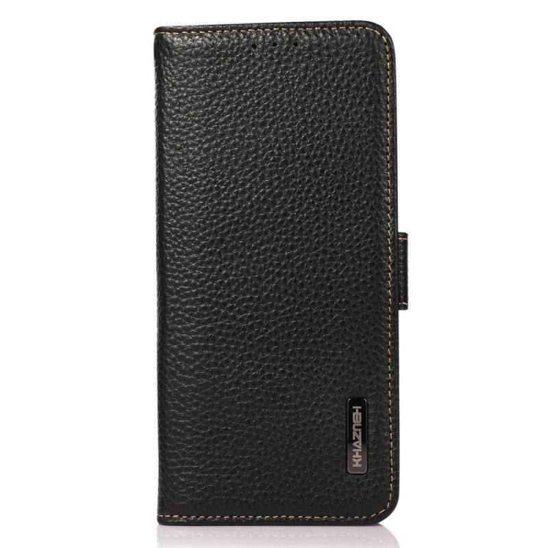 Folio Deksel Til Sony Xperia 10 IV Litchi Leather Khazneh Rfid