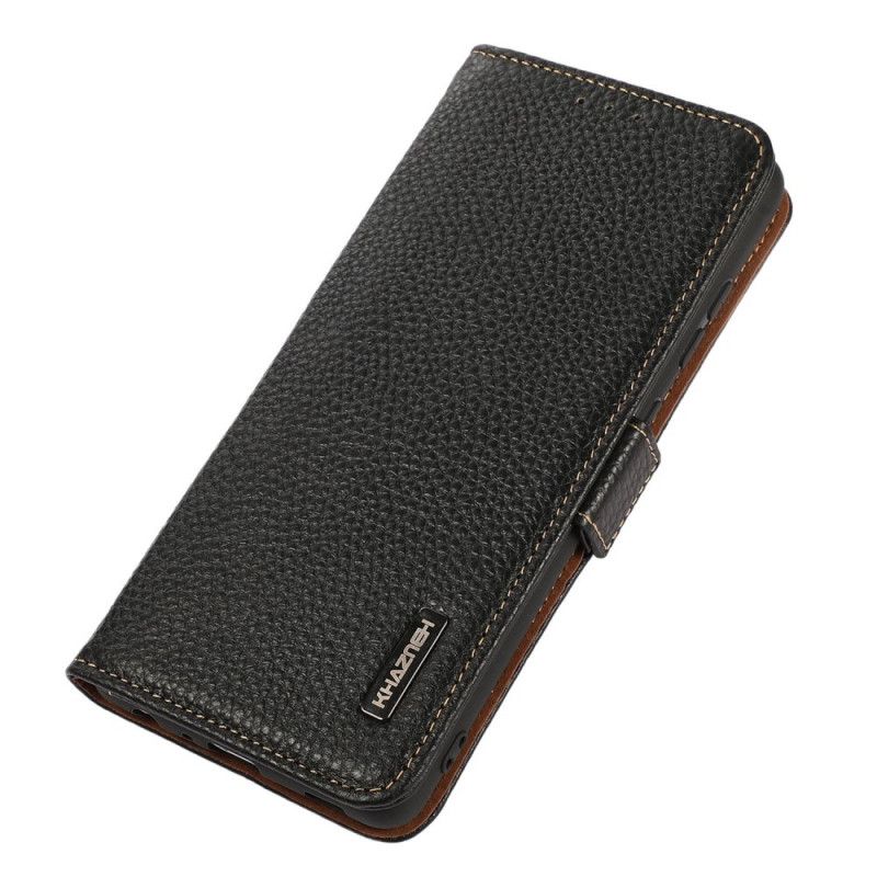 Folio Deksel Til Sony Xperia 10 IV Litchi Leather Khazneh Rfid