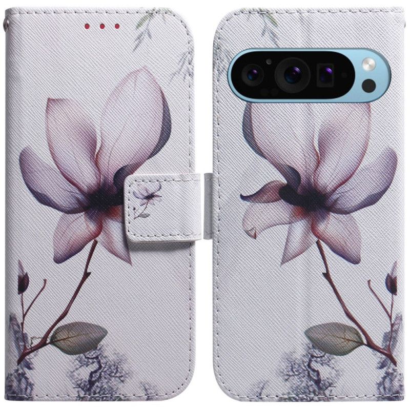 Folio Deksel Google Pixel 9 Pro Rosa Blomst