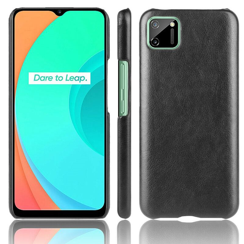 Deksel Til Realme C11 Performance Litchi Leather Effect