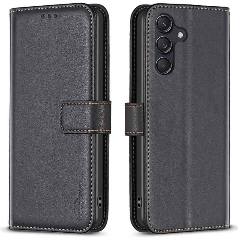 Folio Deksel Samsung Galaxy M55 5g Faux Leather Binfen Farge