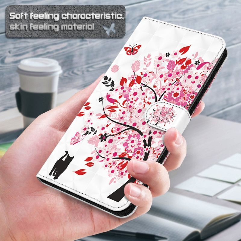 Folio Deksel Til Xiaomi Redmi 10C Med Kjede Thong Rose Tree