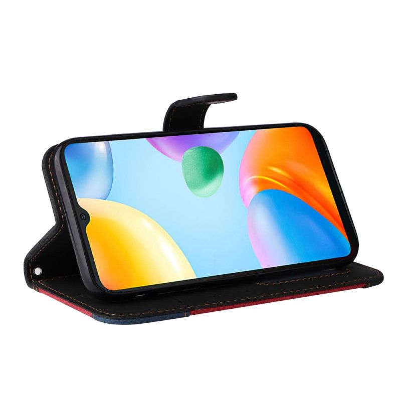 Lærdeksel Til Xiaomi Redmi 10C Med Kjede Tricolor Strappy