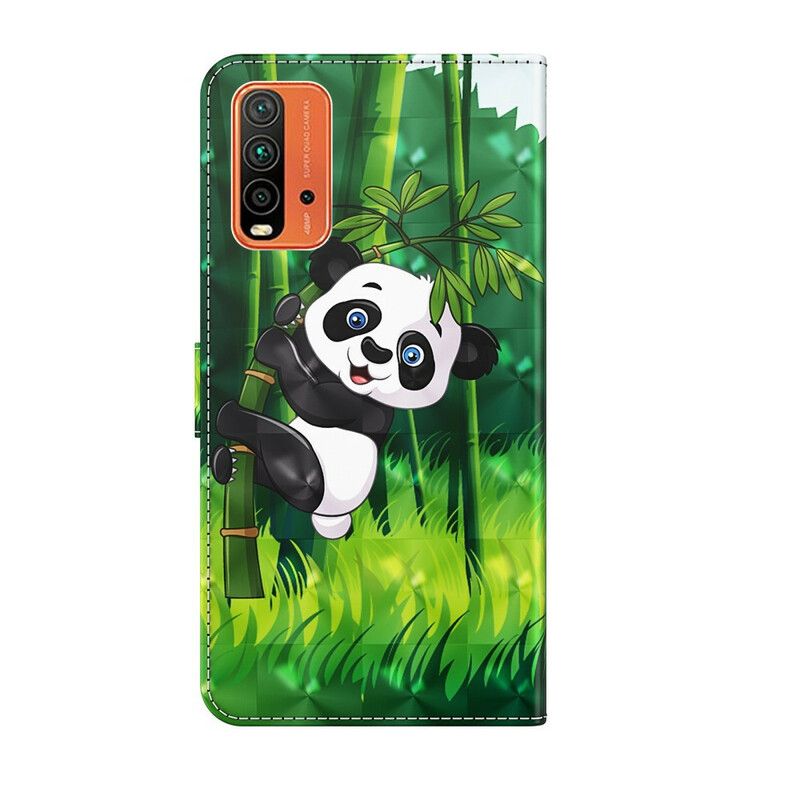 Folio Deksel Til Xiaomi Redmi 9T Panda Og Bambus