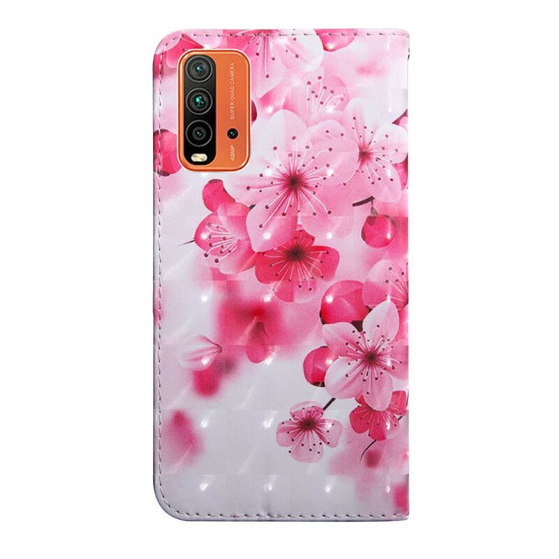 Lærdeksel Til Xiaomi Redmi 9T Rosa Blomster