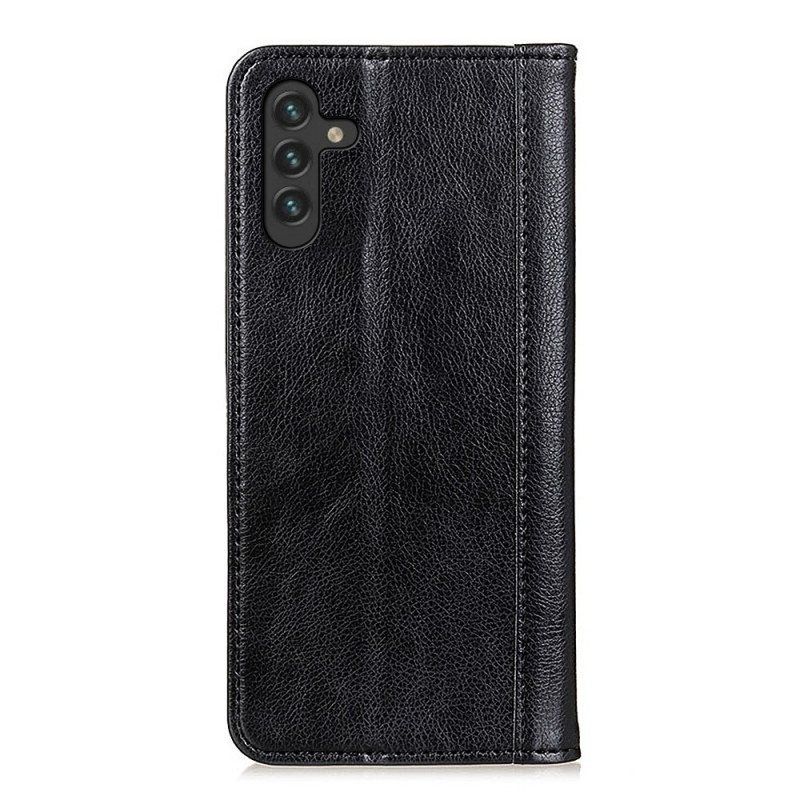 Beskyttelse Deksel Til Samsung Galaxy A13 5G / A04s Folio Deksel Elegance Split Litchi Leather