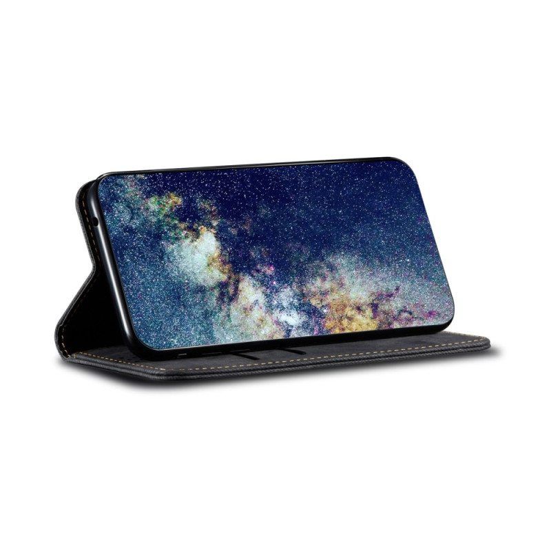 Beskyttelse Deksel Til Samsung Galaxy A14 / A14 5G Folio Deksel Denim Stoff