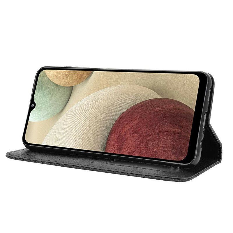 Beskyttelse Deksel Til Samsung Galaxy M12 / A12 Folio Deksel Stilisert Vintage Skinneffekt