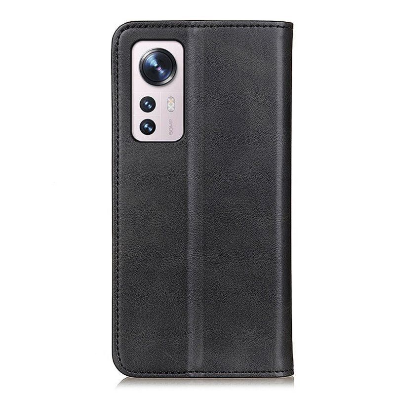 Beskyttelse Deksel Til Xiaomi 12 / 12X Folio Deksel Elegance Split Leather