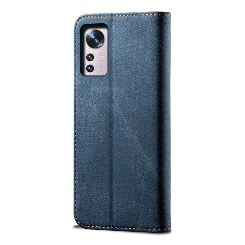 Beskyttelse Deksel Til Xiaomi 12 Pro Folio Deksel Denim Stoff