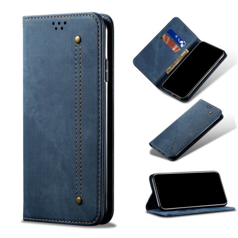 Beskyttelse Deksel Til Xiaomi 12 Pro Folio Deksel Denim Stoff