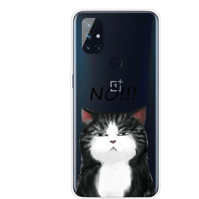 Deksel Til OnePlus Nord N10 Katten Som Sier Nei