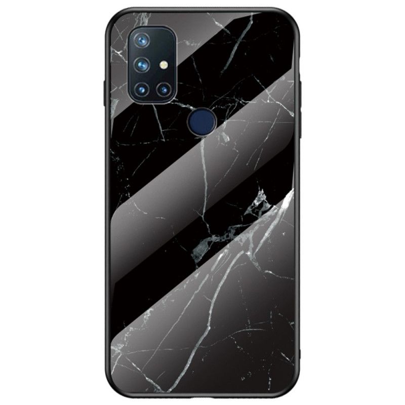 Deksel Til OnePlus Nord N10 Marmorfarger Herdet Glass