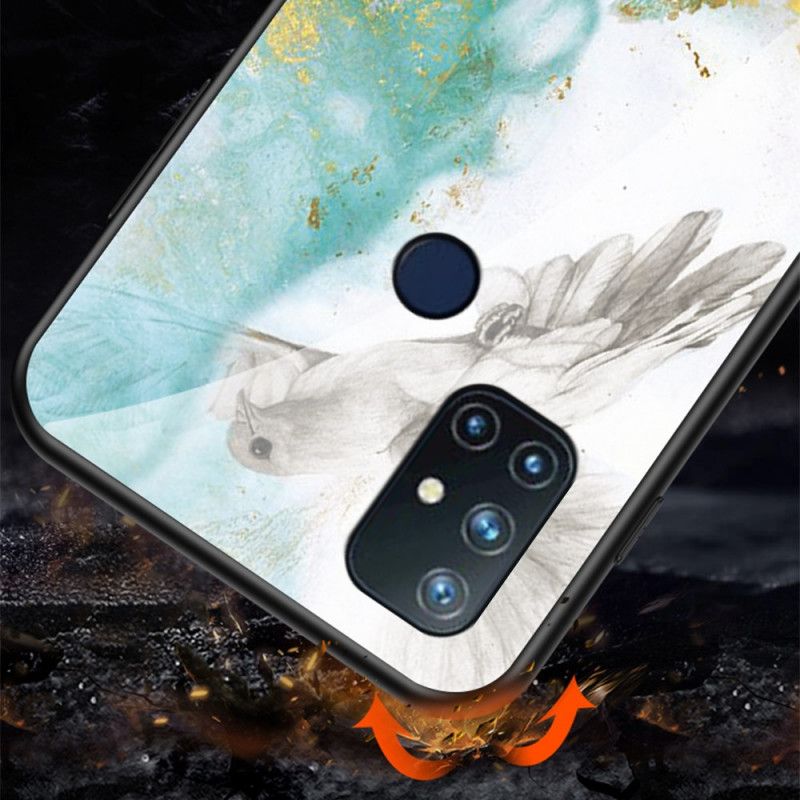 Deksel Til OnePlus Nord N10 Marmorfarger Herdet Glass