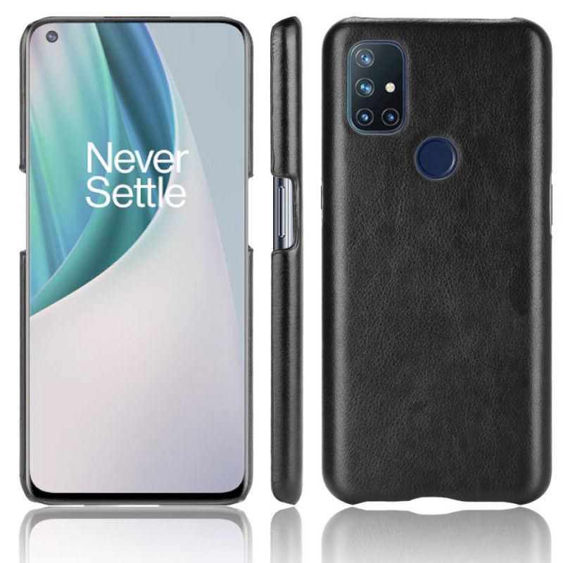 Deksel Til OnePlus Nord N10 Performance Litchi Leather Effect