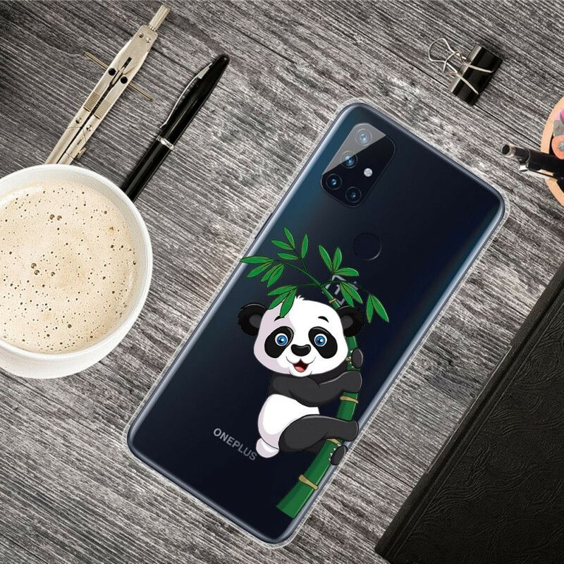 Deksel Til OnePlus Nord N10 Sømløs Panda På Bambus